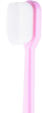 Szczoteczka do zębów z mikrofibry, miękka, różowa - Kumpan M04 Microfiber Toothbrush — Zdjęcie N2