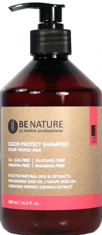 Ochronny szampon do włosów farbowanych - Beetre Be Nature Color Protect Shampoo — Zdjęcie N1