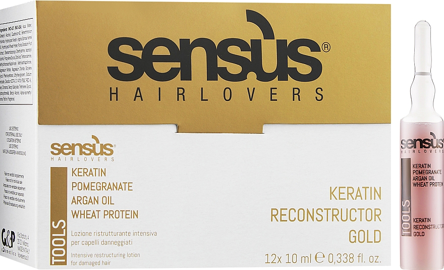 Keratynowe ampułki do włosów - Sensus Tools Keratin Reconstructor — Zdjęcie N2