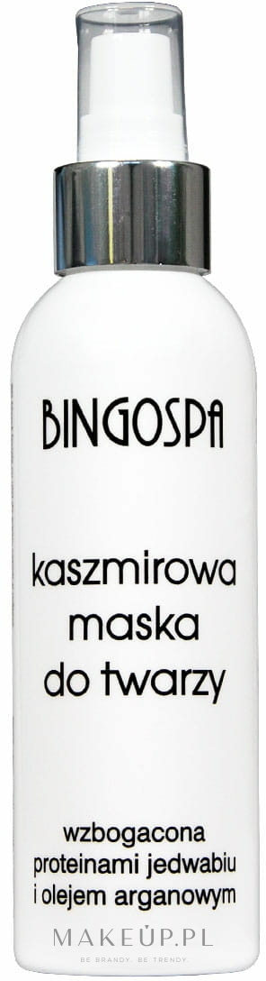 Kaszmirowa maska do twarzy wzbogacona proteinami jedwabiu i olejem arganowym - BingoSpa Cashmere Mask — Zdjęcie 150 g