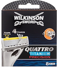 Kup Wymienne wkłady do golarki, 8 szt. - Wilkinson Sword Quattro Titanium Precision