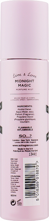 Spray do ciała - So...? Miss SO…? Midnight Magic Perfume Mist — Zdjęcie N2