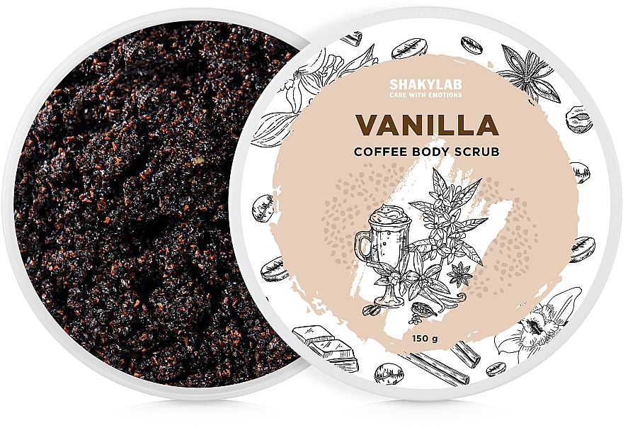 Kawowy peeling do ciała Wanilia - SHAKYLAB Coffee Scrub Vanilla — Zdjęcie N1