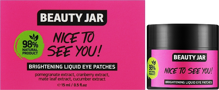 PRZECENA! Rozjaśniające płatki pod oczy w płynie - Beauty Jar Nice To See You Brightening Liquid Eye Patches  * — Zdjęcie N3