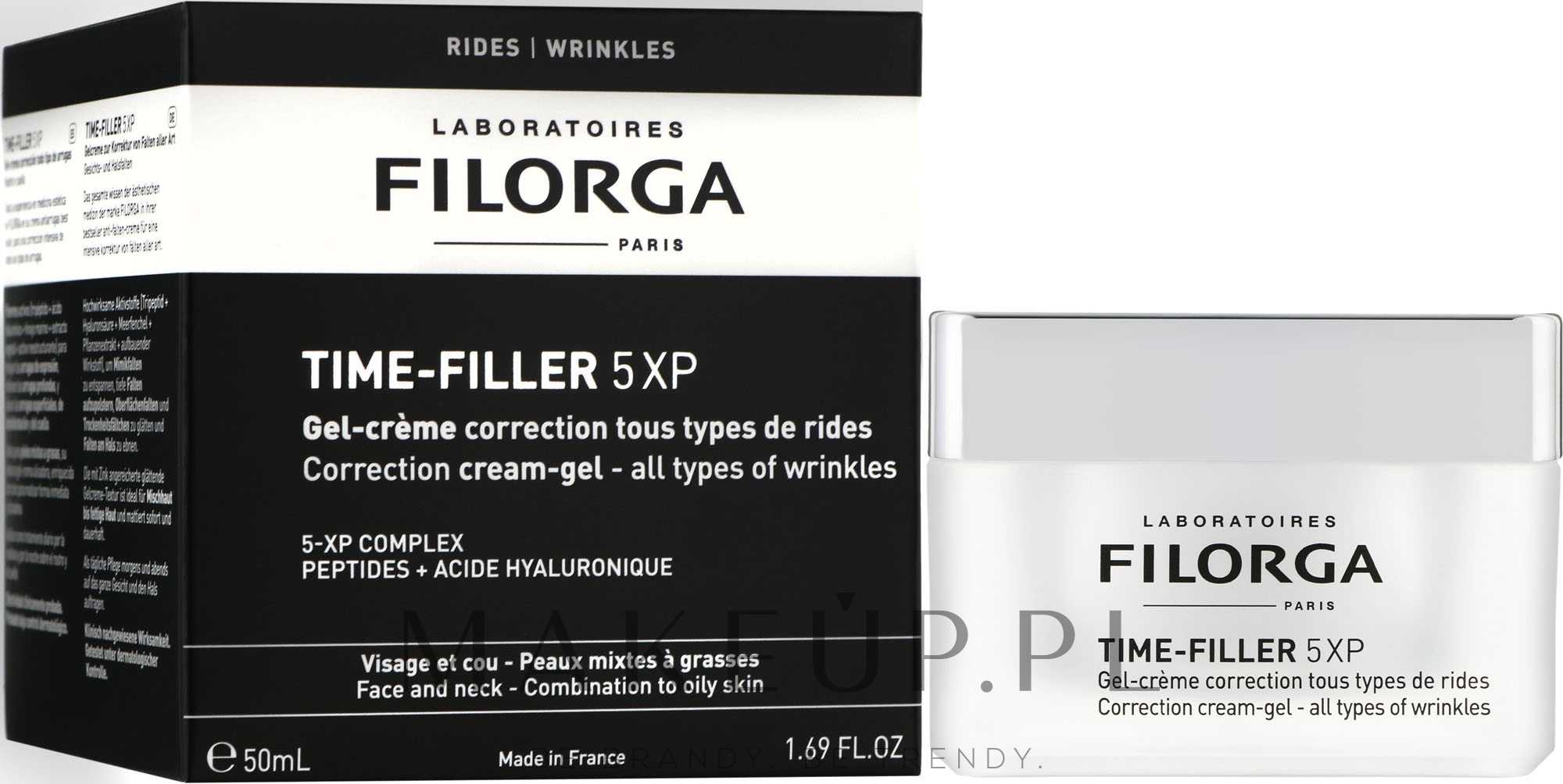 Przeciwzmarszczkowy krem-żel korygujący do twarzy - Filorga Time-Filler 5 XP Correction Cream-Gel — Zdjęcie 50 ml