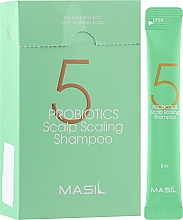 Głęboko oczyszczający szampon do skóry głowy - Masil 5 Probiotics Scalp Scaling Shampoo (próbka) — Zdjęcie N3