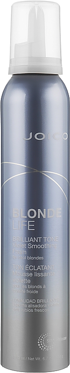 Pianka do stylizacji włosów chroniąca chłodny odcień blondu - Joico Blonde Life Brilliant Tone Violet Smoothing Foam — Zdjęcie N3