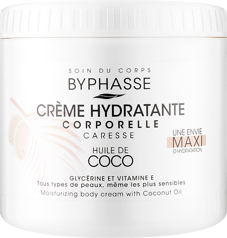 Nawilżający krem do ciała z olejem kokosowym - Byphasse Body Moisturizer Cream With Coconut Oil