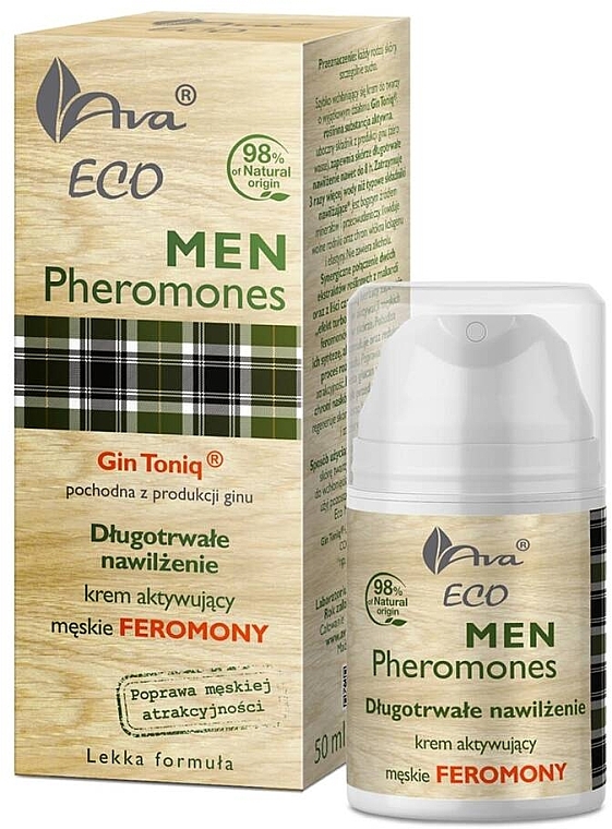Krem aktywujący męskie feromony Długotrwałe nawilżenie - Ava Laboratorium Eco Men Pheromones Gin Toniq Cream — Zdjęcie N1
