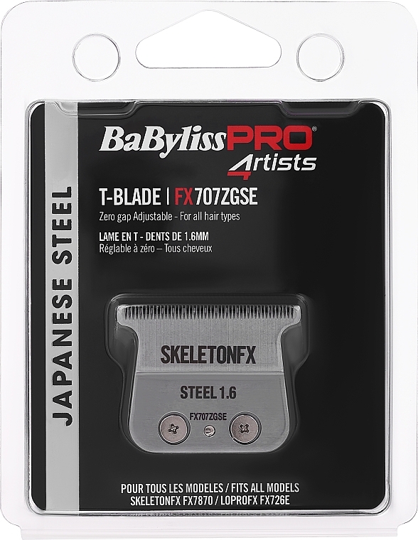 Blok ostrzy FX707ZGSE - Babybliss PRO Trimmer Blade Skeleton Gunsteel — Zdjęcie N1