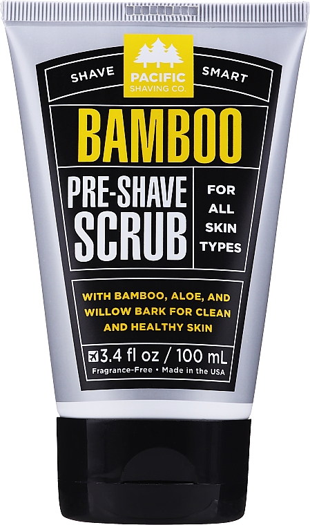 Peeling do twarzy przed goleniem dla mężczyzn - Pacific Shaving Company Shave Smart Bamboo Pre-Shave Scrub — Zdjęcie N1