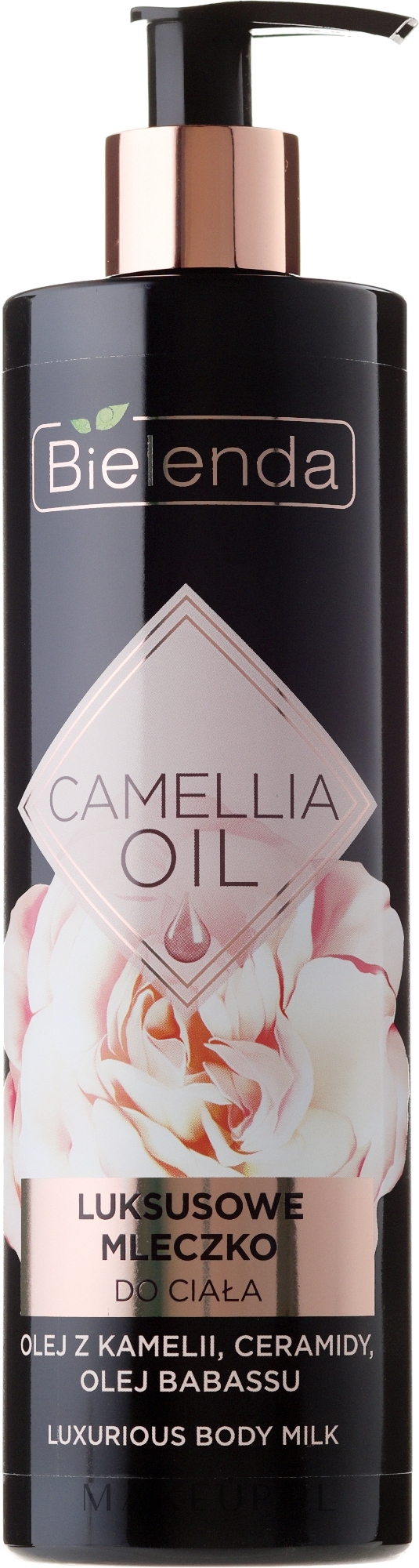 Luksusowe mleczko do ciała z olejem z kamelii, ceramidami i olejem babassu - Bielenda Camellia Oil — Zdjęcie 400 ml