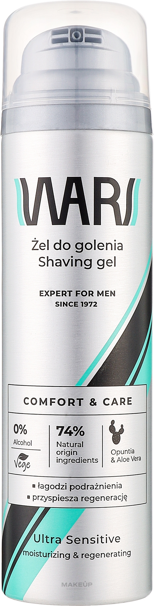 Żel do golenia dla mężczyzn Opuncja i aloes - Wars Expert For Men  — Zdjęcie 200 ml