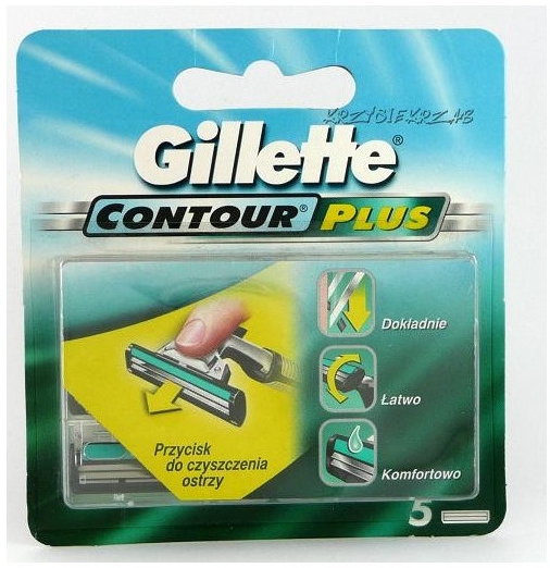Wymienne wkłady do maszynki, 5 szt. - Gillette Contour Plus
