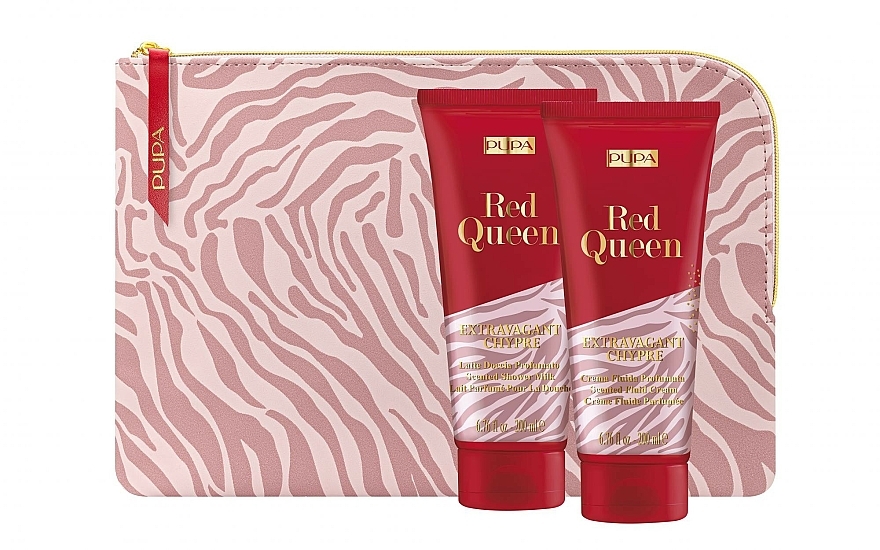 Zestaw (bag + milk 200 ml + cream 200 ml) - Pupa Red Queen 005 — Zdjęcie N1