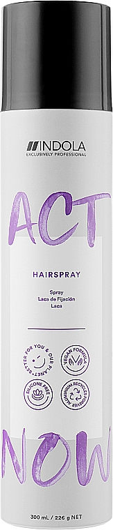 Lakier do włosów o średnim utrwaleniu - Indola Act Now! Hairspray — Zdjęcie N1