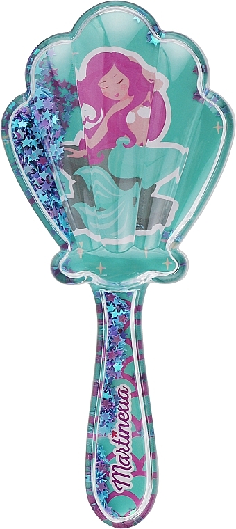 Szczotka do włosów Let's Be Mermaids, niebieska - Martinelia Shell Hair Brush — Zdjęcie N2