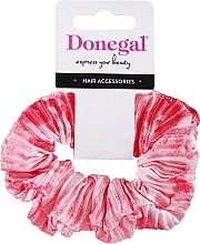 Gumka do włosów FA-5641+1, różowo-czerwona - Donegal — Zdjęcie N1