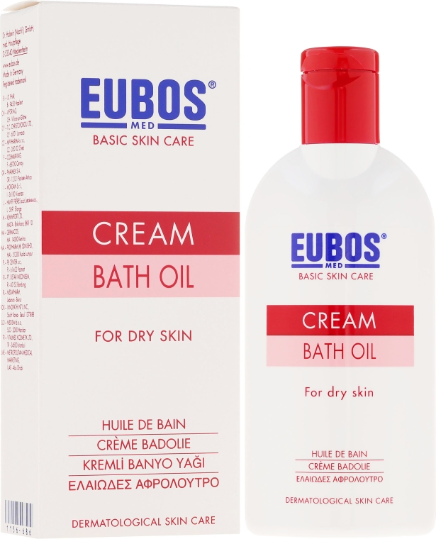 Kremowy olejek do kąpieli do skóry suchej - Eubos Med Basic Skin Care Cream Bath Oil For Dry Skin — Zdjęcie N1