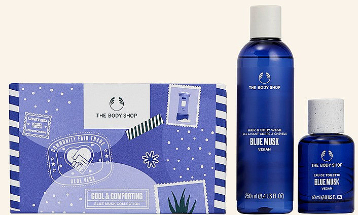 The Body Shop Blue Musk Vegan - Zestaw (gel 250 ml + edt 60 ml) — Zdjęcie N1