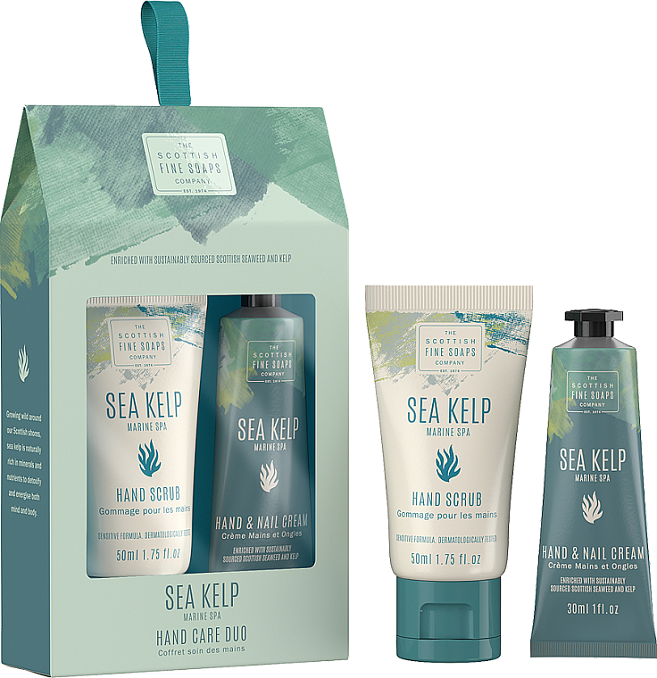 Zestaw - Scottish Fine Soaps Sea Kelp Marine Spa Hand Care Duo (scr/50ml + h/cr/30ml) — Zdjęcie N1