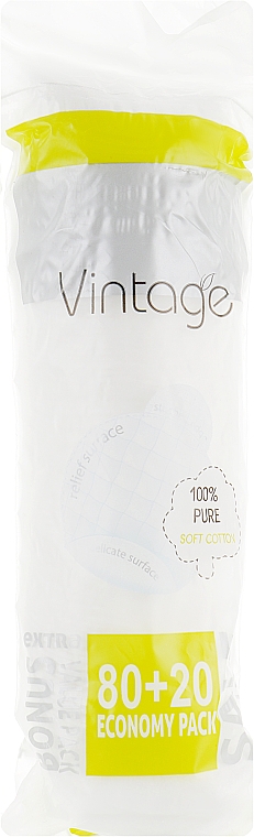 Płatki kosmetyczne, 80 + 20 szt. - Vintage Provence Matin Cotton Pads