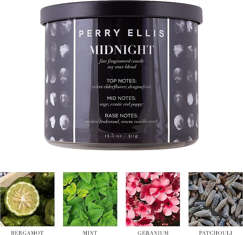 Świeca zapachowa - Perry Ellis Midnight Fine Fragrance Candle — Zdjęcie N3