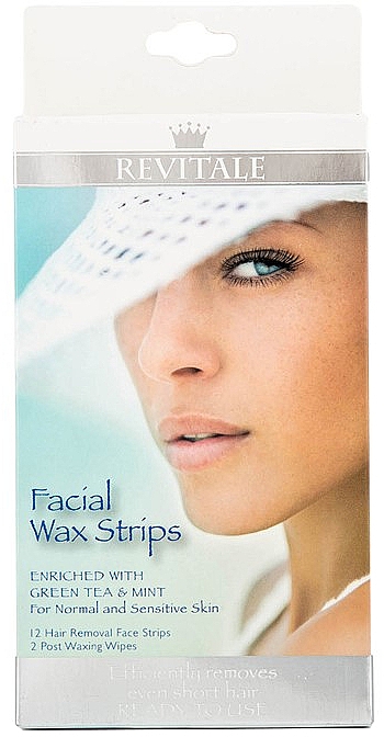 Paski do depilacji twarzy Zielona herbata i mięta - Revitale Wax Strips Facial — Zdjęcie N1
