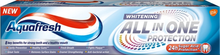 Wybielająca pasta do zębów - Aquafresh All-in-One Whitening — Zdjęcie N1