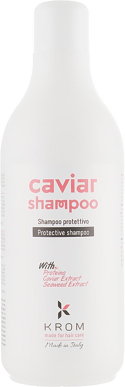 Szampon ochronny z proteinami, ekstraktem z kawioru, ekstraktem z wodorostów morskich - Krom Caviar Shampoo — Zdjęcie N4