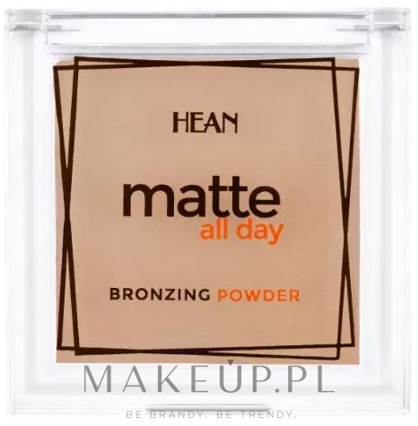 Matowy bronzer do konturowania twarzy - Hean Matte All Day Bronzing Powder — Zdjęcie 55 - Jamaica Sun