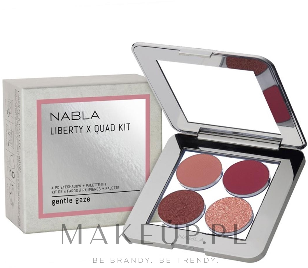 Paleta cieni do powiek - Nabla Liberty X Quad Kit Eyeshadow Palette — Zdjęcie Gentle Gaze
