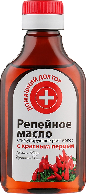 Olej łopianowy z czerwonym pieprzem - Domowy doktor — Zdjęcie N1