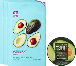 Zestaw - Holika Holika Avocado Revive Kit (patch/60pcs + mask/3x23ml) — Zdjęcie N2