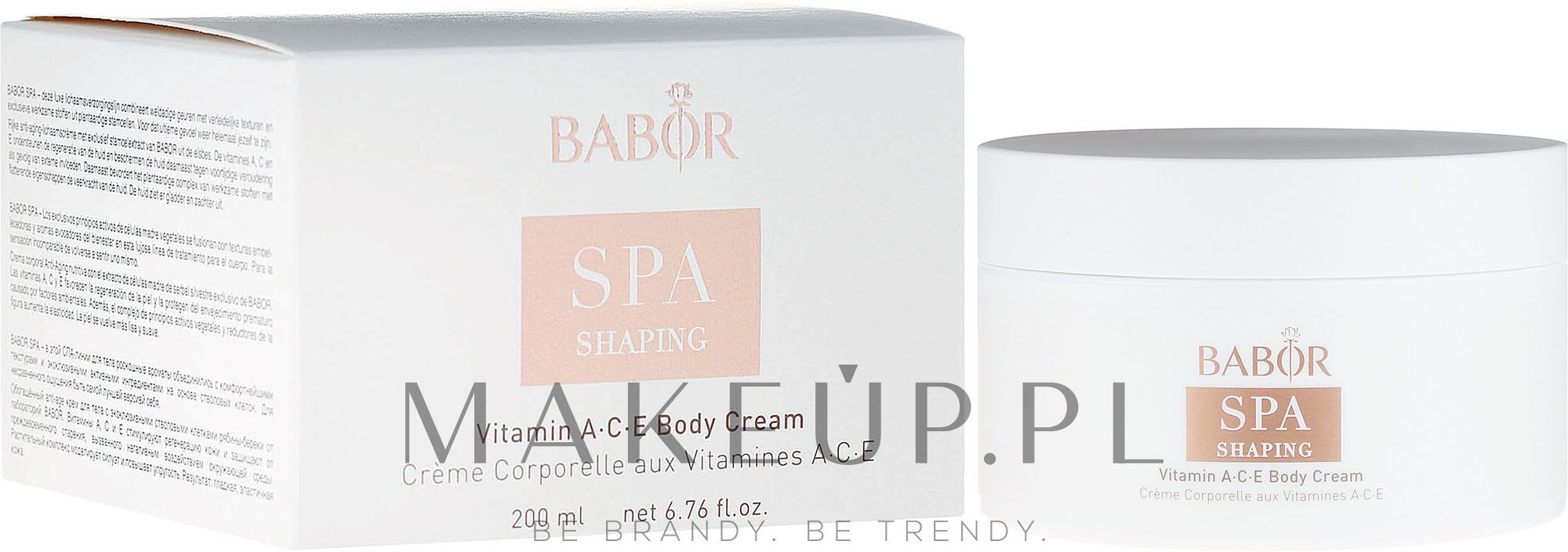 Modelujący krem do ciała z witaminami A, C, E - Babor SPA Shaping Vitamin A C E Body Cream — Zdjęcie 200 ml