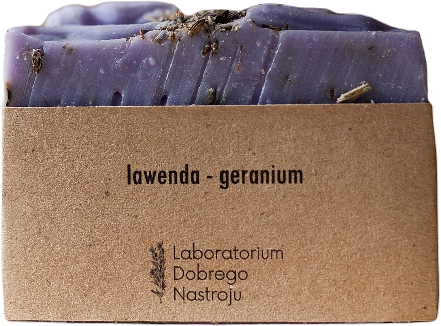 Mydło naturalne Lawenda i geranium - Laboratorium Dobrego Nastroju — Zdjęcie N1