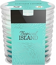 Świeca zapachowa w żebrowanym szkle Tropikalna wyspa - Bispol Scented Candle Tropical Island — Zdjęcie N1