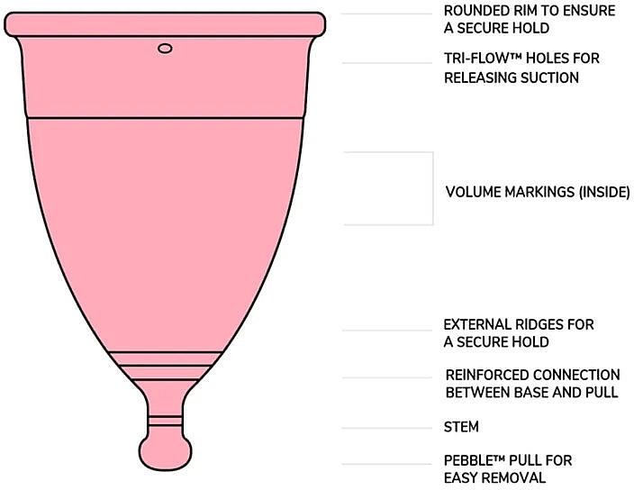 PRZECENA! Kubeczek menstruacyjny, duży, 32 ml - &Sisters Nudie Period Cup Large * — Zdjęcie N2