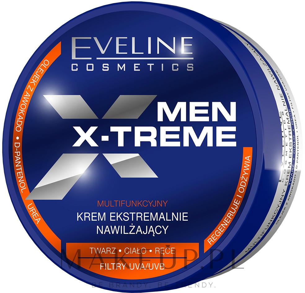 Multifunkcyjny krem ekstremalnie nawilżający do twarzy i ciała dla mężczyzn - Eveline Cosmetics Men X-Treme — Zdjęcie 200 ml