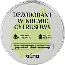 Kup Naturalny dezodorant w kremie Cytrusy - Auna