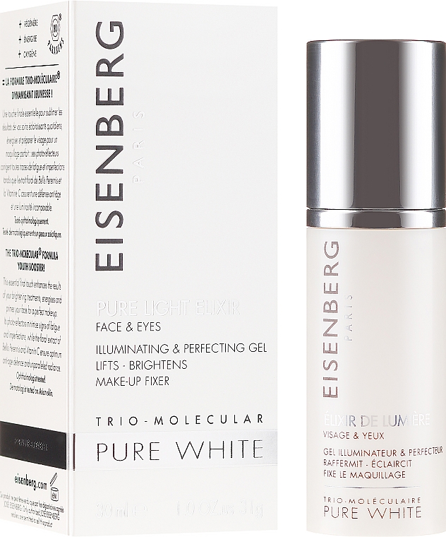 Rozświetlający eliksir do twarzy i krem na kontur oczu - Jose Eisenberg Pure White Face & Eyes Illuminating & Perfecting Gel — Zdjęcie N1