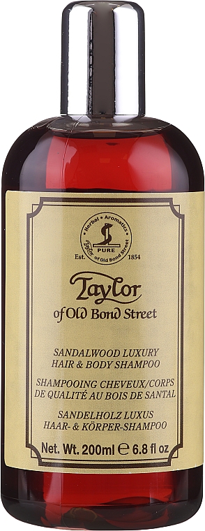 Taylor of Old Bond Street Sandalwood Hair and Body Shampoo - Szampon do włosów i ciała 2 w 1 dla mężczyzn — Zdjęcie N1