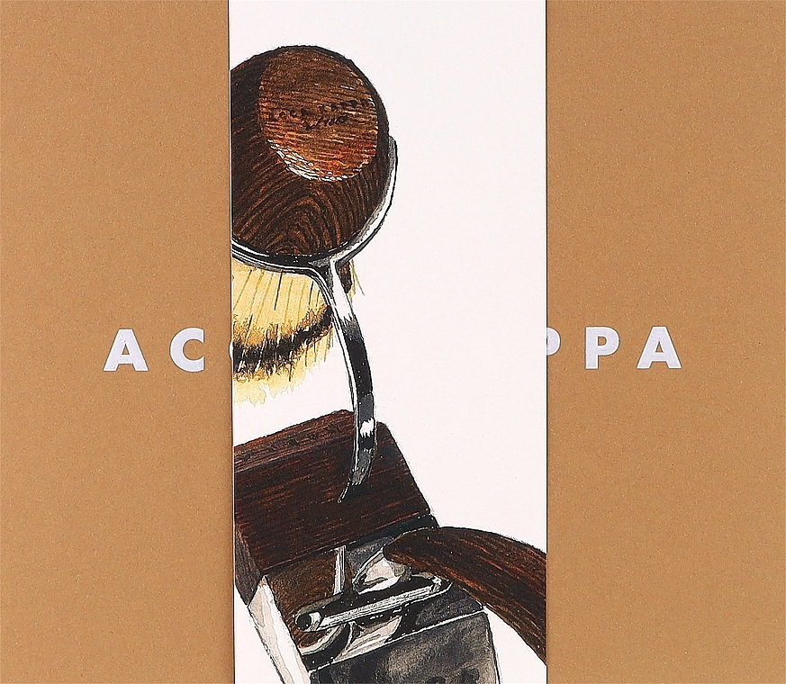 Zestaw do golenia - Acca Kappa Shaving Set With Stand Wenge Wood (razor/1pc + brush/1pc + stand/1pc) — Zdjęcie N3