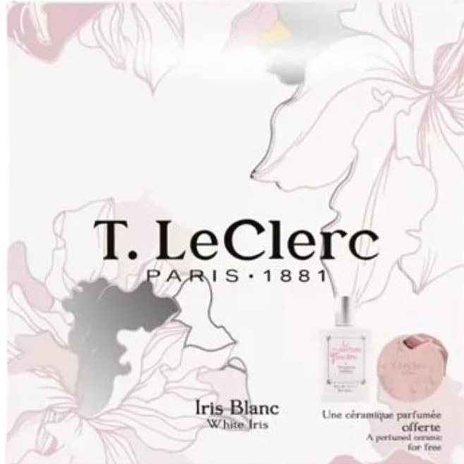 T. LeClerc Iris Blanc - Zestaw (edp/50ml + scen/ceramic) — Zdjęcie N1