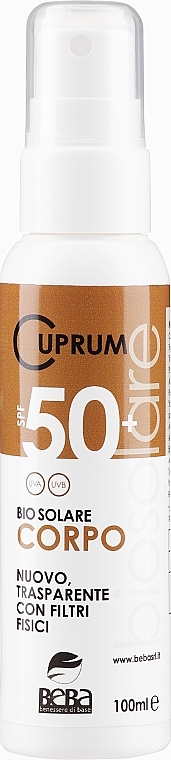 Spray do ciała z filtrem przeciwsłonecznym SPF 50 - Beba Cuprum Line SPF50 — Zdjęcie N1