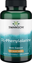 Kup Suplement diety DL-Fenyloalanina, 500 mg - Swanson Dl-Phenylalanine