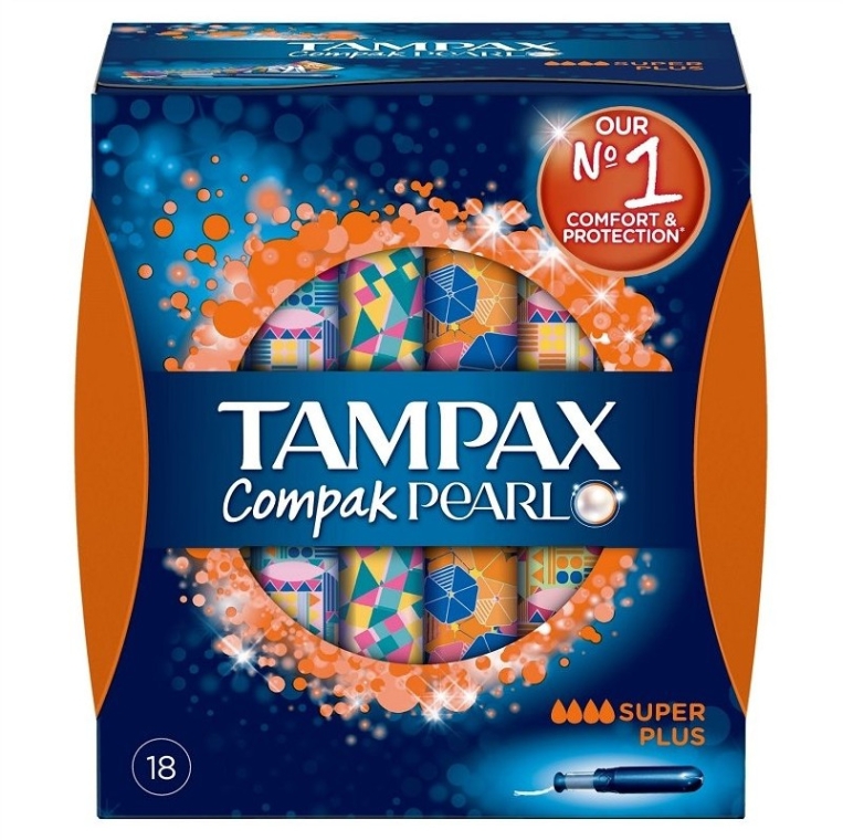 Tampony z aplikatorem, 18 szt. - Tampax Pearl Compak Super Plus — Zdjęcie N1