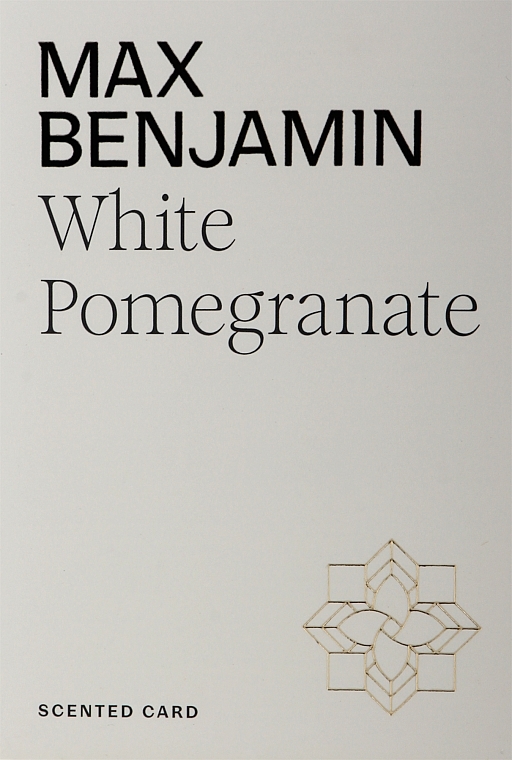 Saszetka zapachowa - Max Benjamin Scented Card White Pomegranete — Zdjęcie N1