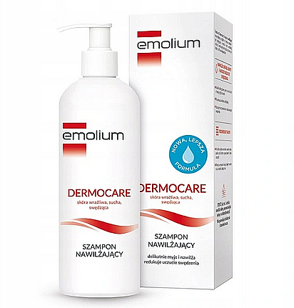 Keratynowy szampon do włosów - Iwostin Emolium Dermocare Moisturizing Shampoo — Zdjęcie N1