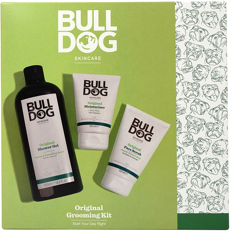 Zestaw - Bulldog Skincare Original Grooming Kit (sh/gel/500ml + f/cr/100ml + f/scr/125ml) — Zdjęcie N1